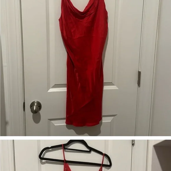 Blue Life/ Blue Planet Red Satin Dress - Picture 2 of 2